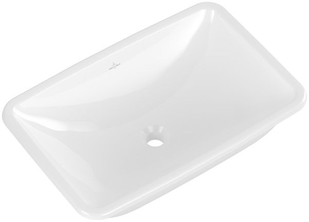 Villeroy & Boch Loop & Friends wastafel 67.5x45 cm rechthoekig inbouw wit glans 4A660001