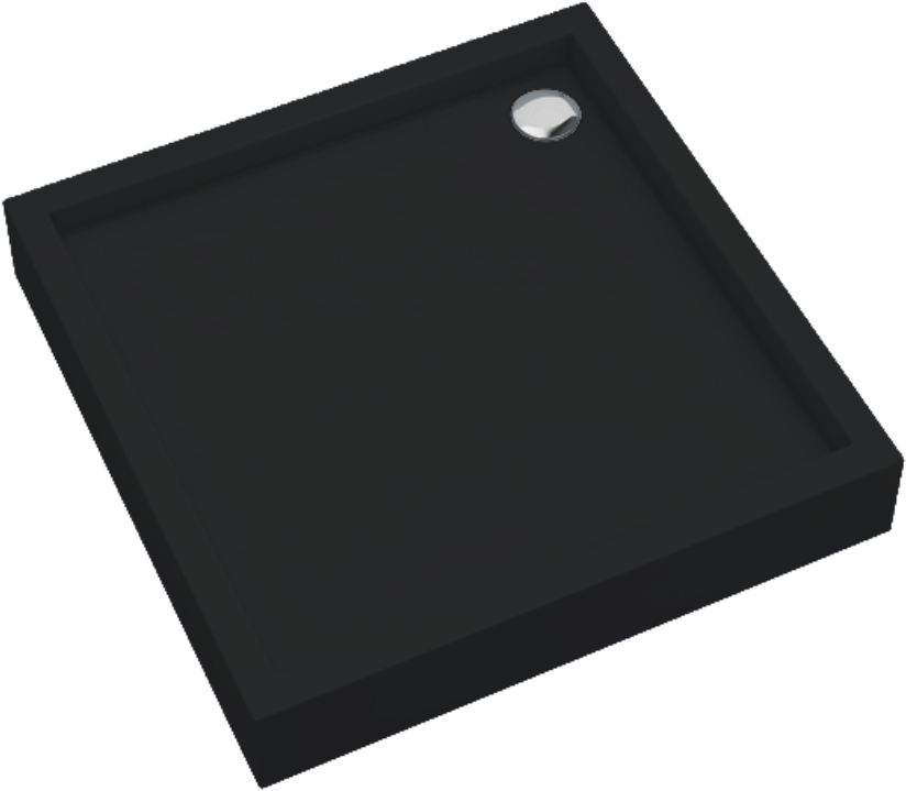 Schedpol Medium Black Mat vierkante douchebak 90x90 cm zwart 3.4731/C/MG