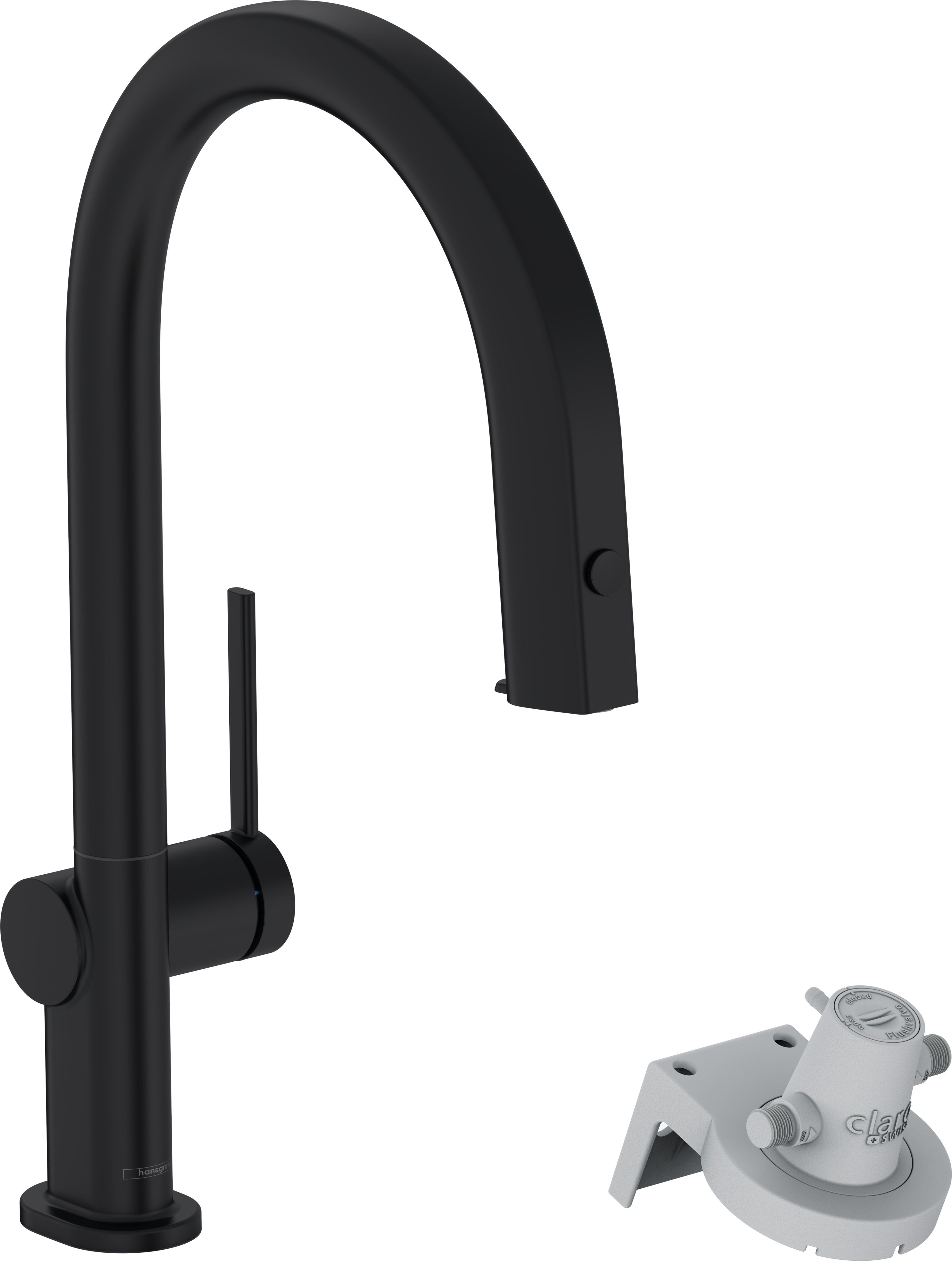 Hansgrohe Aqittura M91 keukenkraan met filter staand zwart 76826670