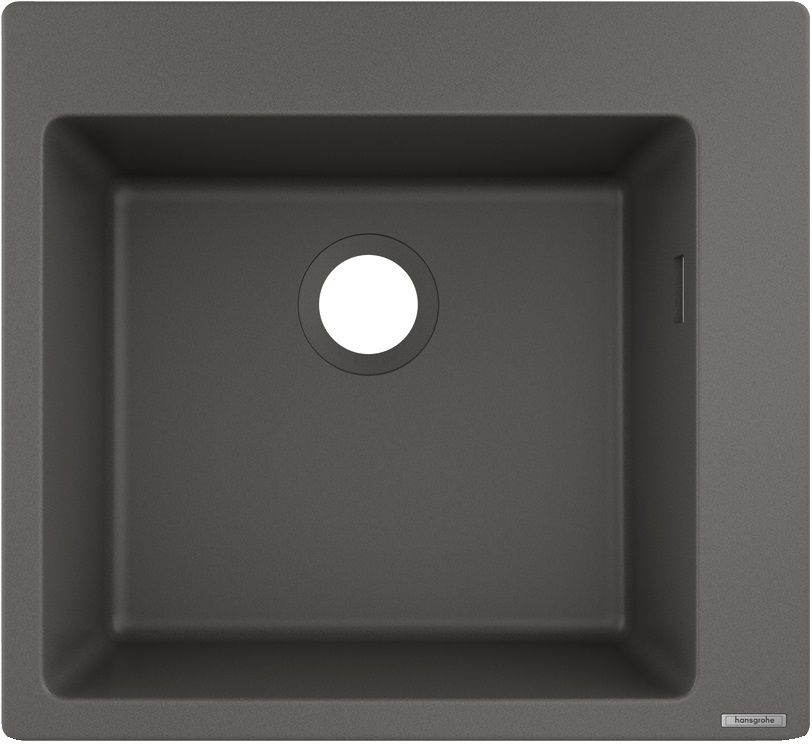 Hansgrohe S 51 spoelbak van graniet 56x54 cm grijs/grafiet/onyx 43312290