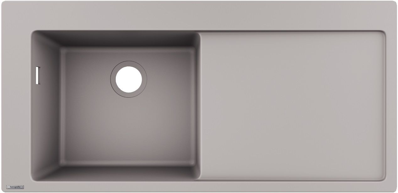 Hansgrohe S 51 spoelbak van graniet 105x41.5 cm grijs/grafiet/onyx 43330380