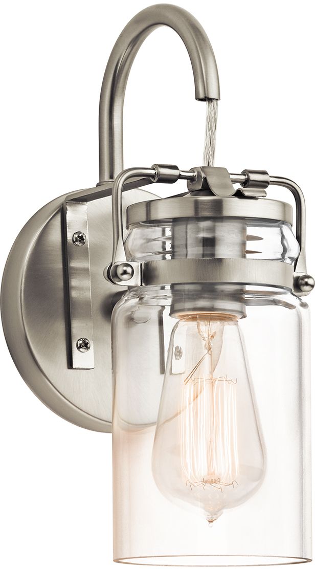 Elstead Lighting Brinley wandlamp 1x60 W nikkel KL-BRINLEY1-NI