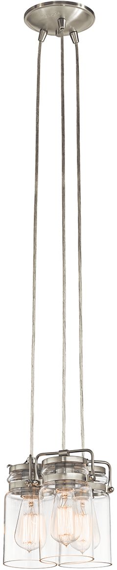 Elstead Lighting Brinley hanglamp 3x60 W nikkel KL-BRINLEY3-NI
