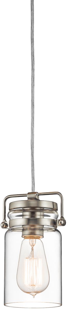 Elstead Lighting Brinley hanglamp 1x60 W nikkel KL-BRINLEY-MP-NI