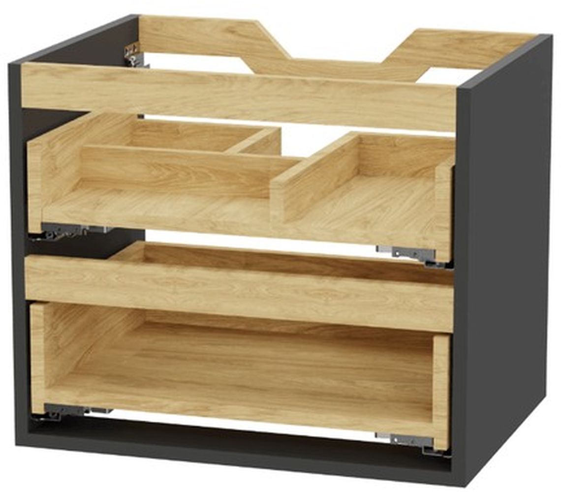 Excellent Tuto 2.0 kastbehuizing 60x46.5x50 cm hangend onder de wastafel grijs-eik MLEX.2172.600.GRBL