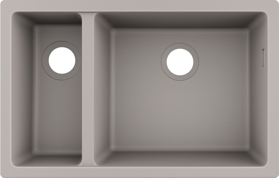 Hansgrohe S 51 spoelbak van graniet 71x45 cm grijs/grafiet/onyx 43433380