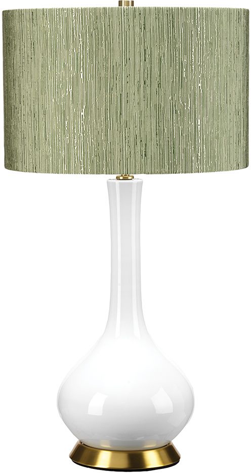 Elstead Lighting Milo tafellamp 1x60 W wit-messing-groen MILO-AB-TL-RTH