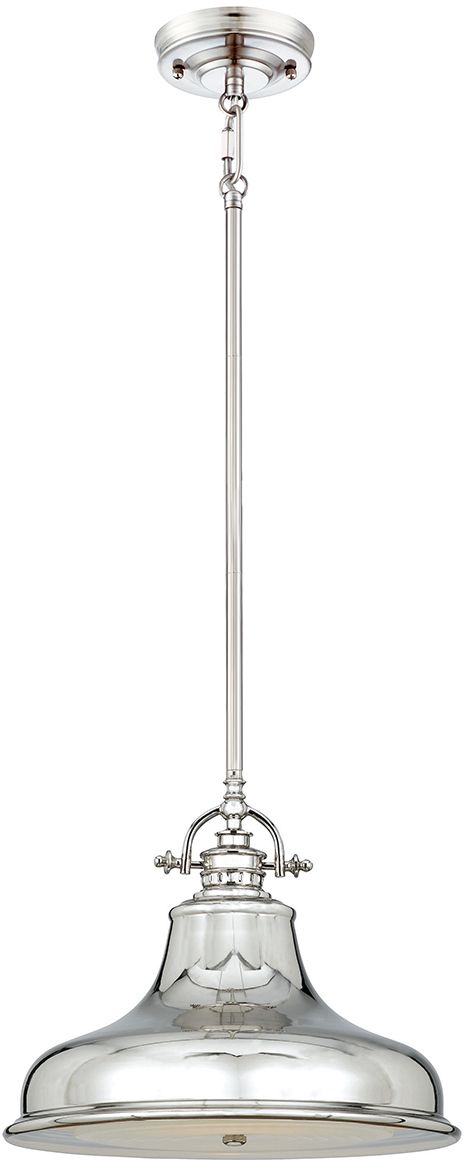 Elstead Lighting Emery hanglamp 1x60 W zilveren QZ-EMERY-P-M-IS