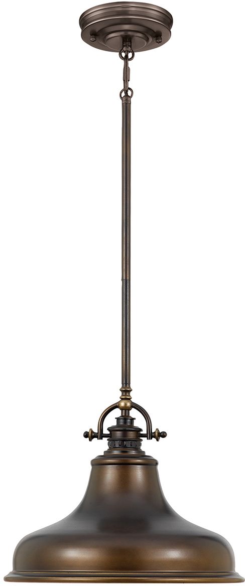 Elstead Lighting Emery hanglamp 1x60 W bruin QZ-EMERY-P-M-PN