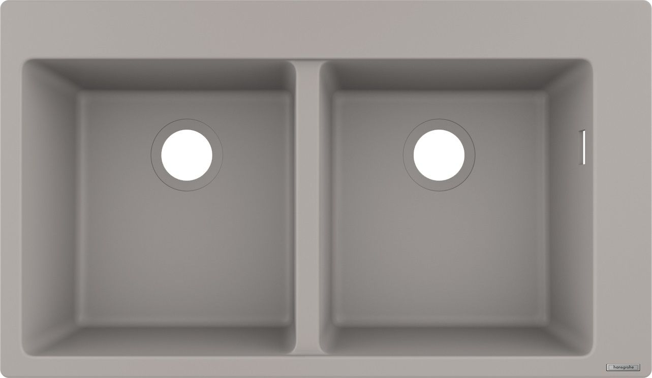 Hansgrohe S 51 spoelbak van graniet 86x49 cm grijs/grafiet/onyx 43316380