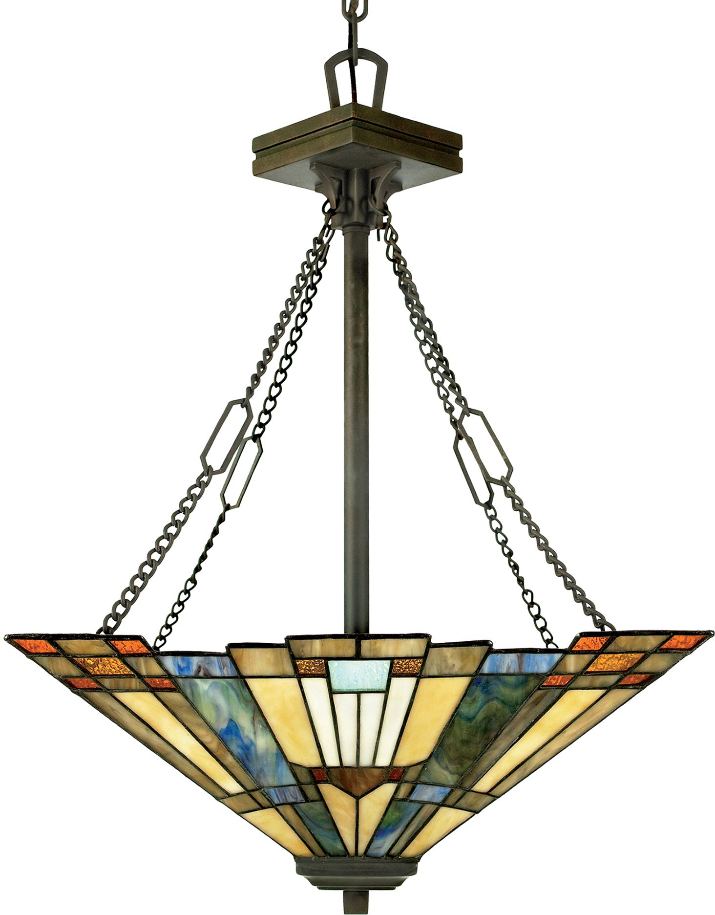 Elstead Lighting Inglenook hanglamp 3x60 W bruin QZ-INGLENOOK-P-B