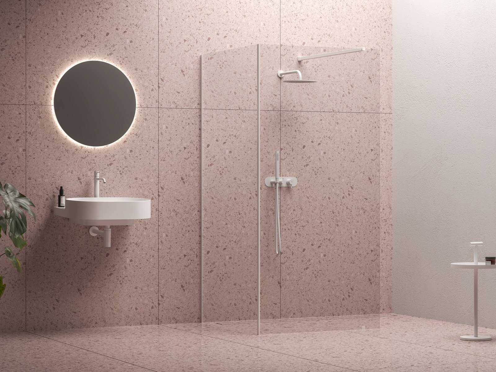 Ravak Walk-In Corner set wanden 120 cm wit mat/helder glas GW1CG4E0SZ1