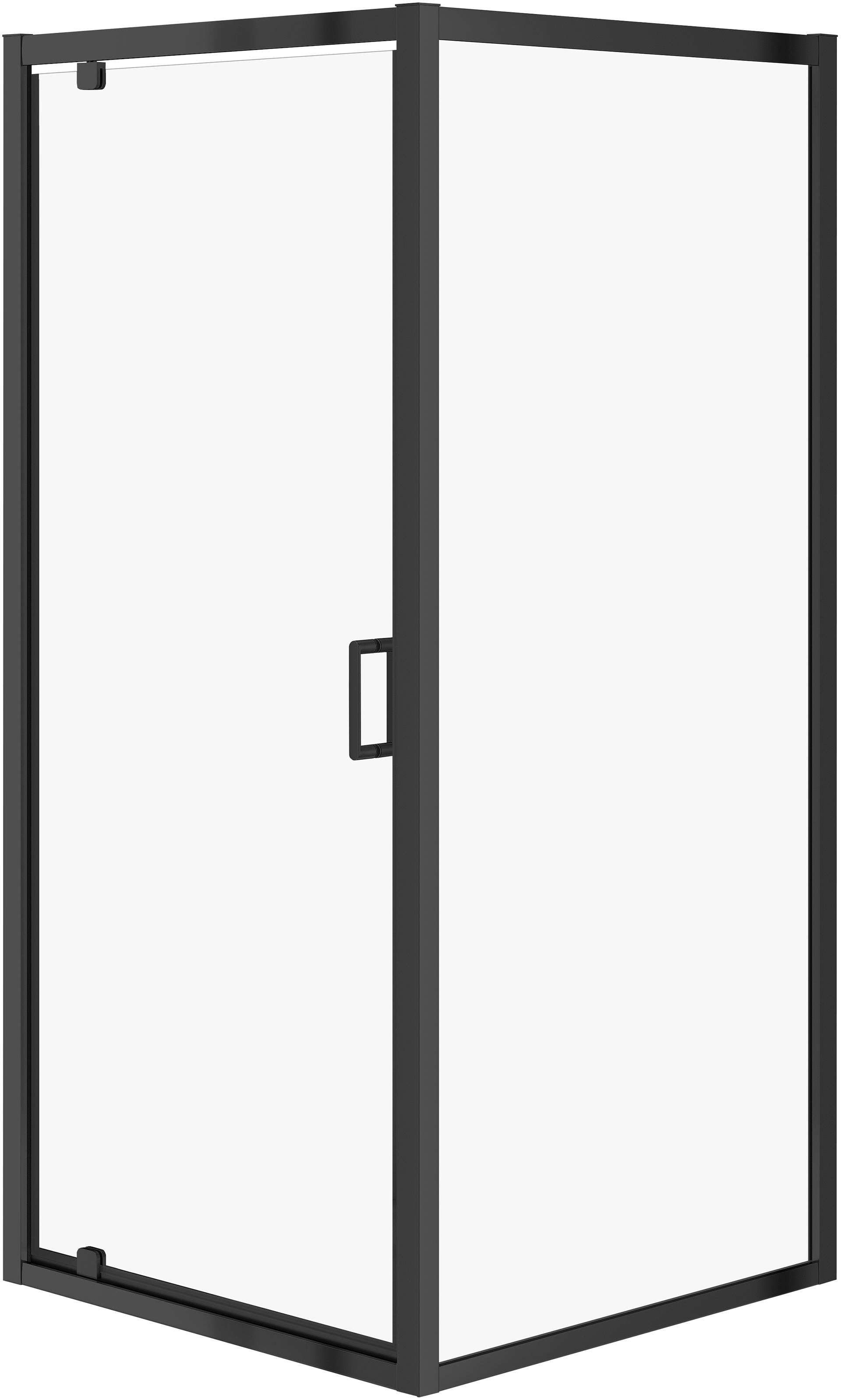 Cersanit Arteco douchecabine 90x90 cm vierkant zwart mat/helder glas S913-016