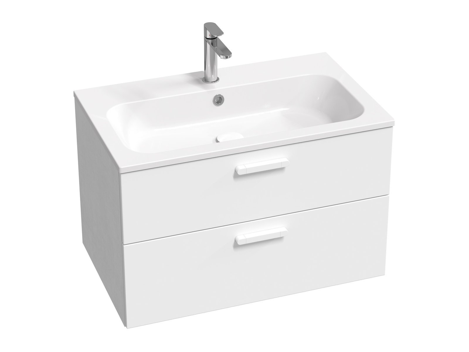 Ravak Chrome kast 80x49x50 cm hangend onder de wastafel wit X000001778