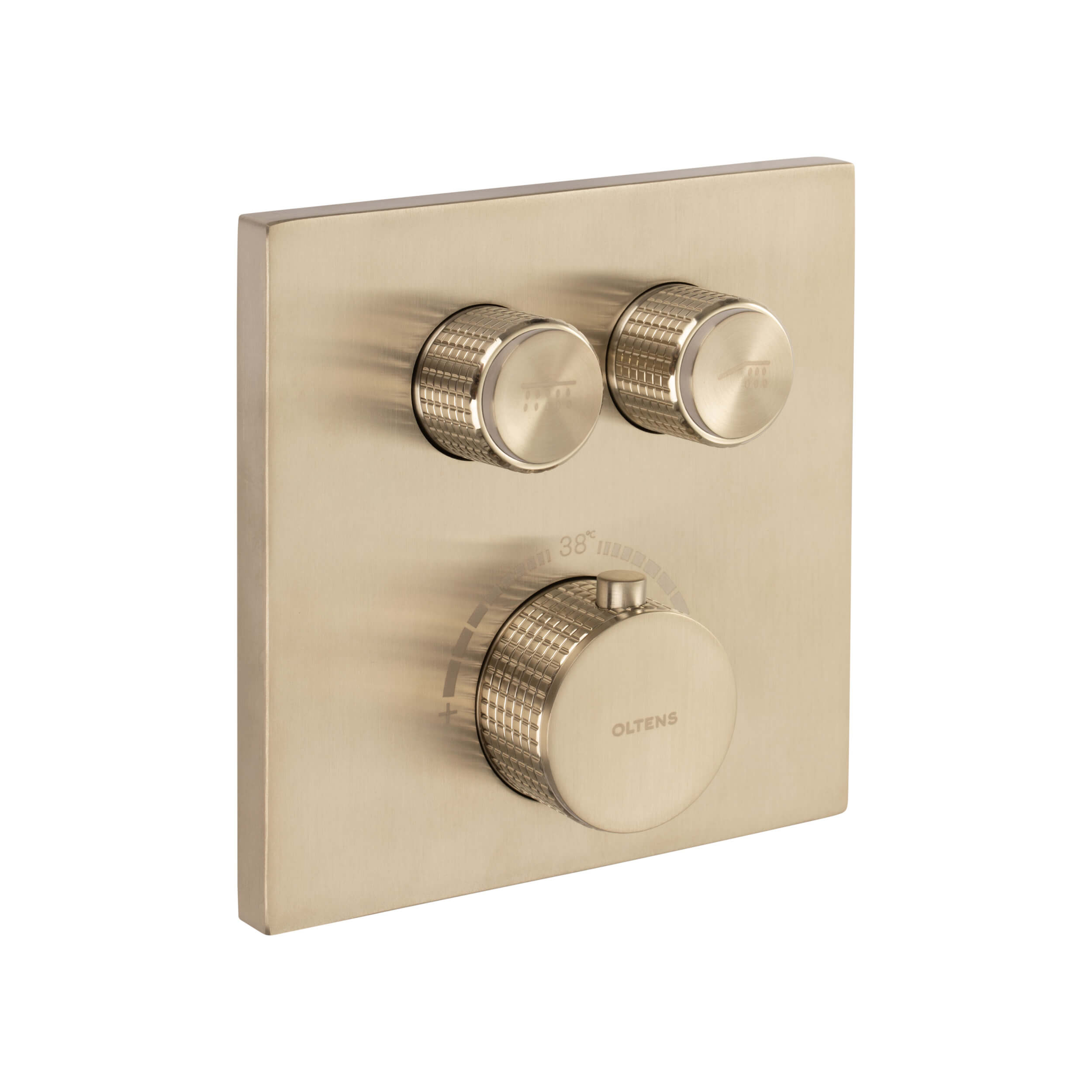 Oltens Onega bad- en douchekraan inbouw met thermostaat nikkel 34602910