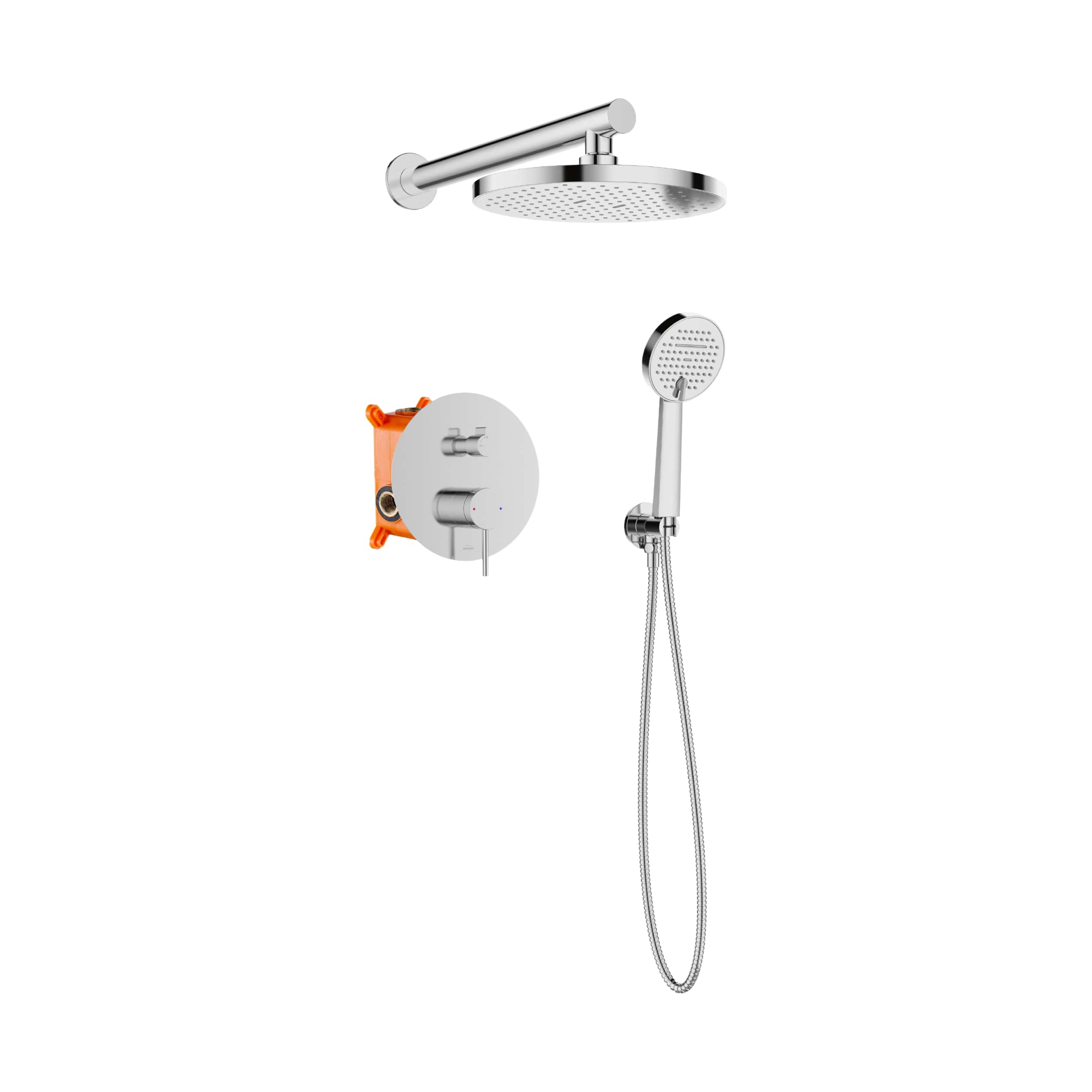 Invena Kalitea doucheset inbouw met regendouche chroom BS-72-001