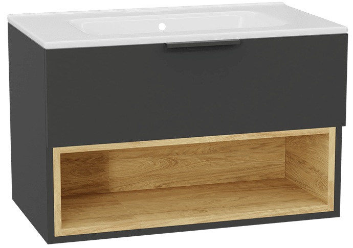 Set kastbehuizing Excellent Tuto 2.0 MLEX.2171.800.GRBL, wastafel Excellent Pik CEEX.6517.800.WH, MLEX.2151.800.02.GR