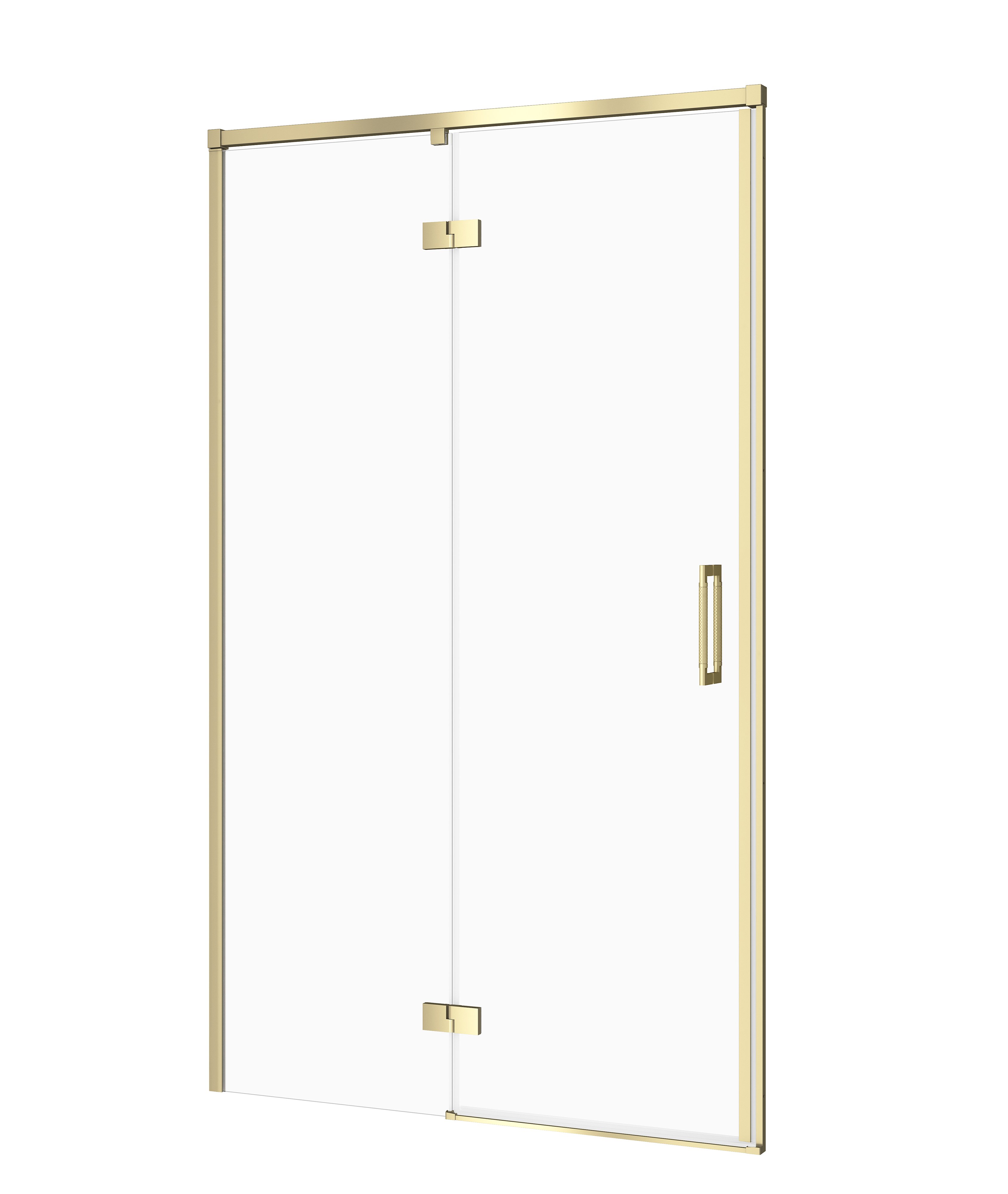Cersanit Larga douchedeur 120 cm kantelbaar gouden mat/helder glas S164-068