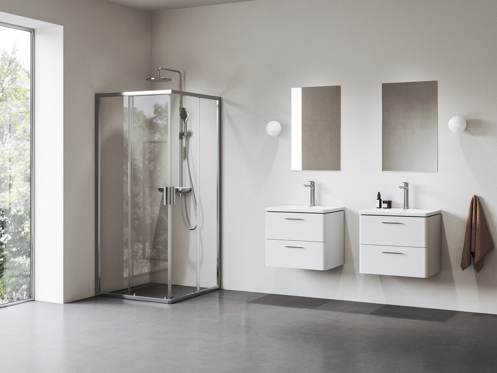 Ravak Blix II douchecabine 80x80 cm vierkant aluminium glans/helder glas 1LM40C00Z1