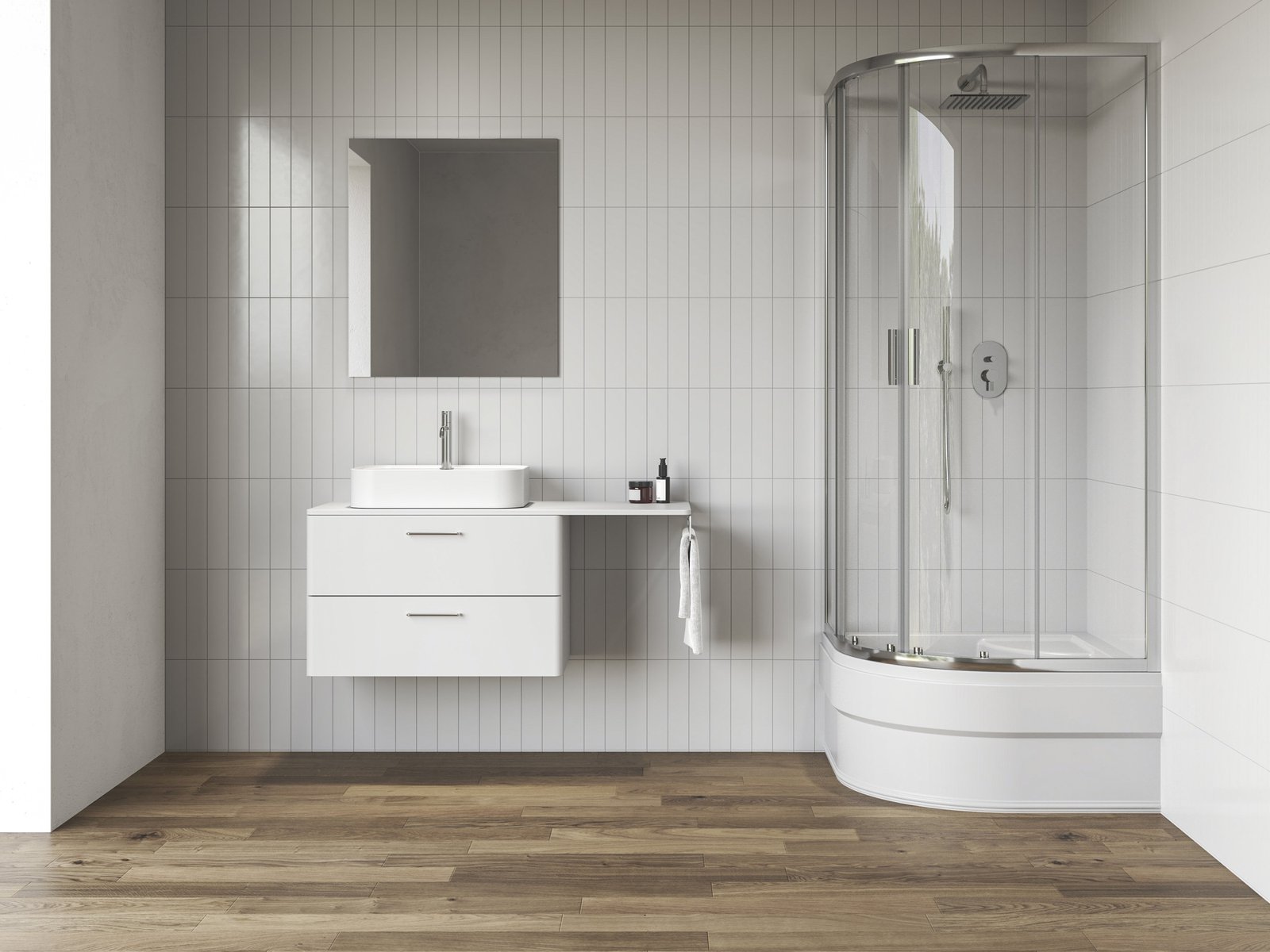 Ravak Blix II douchecabine 90x90 cm halfrond aluminium glans/helder glas 3BM70C40Z1