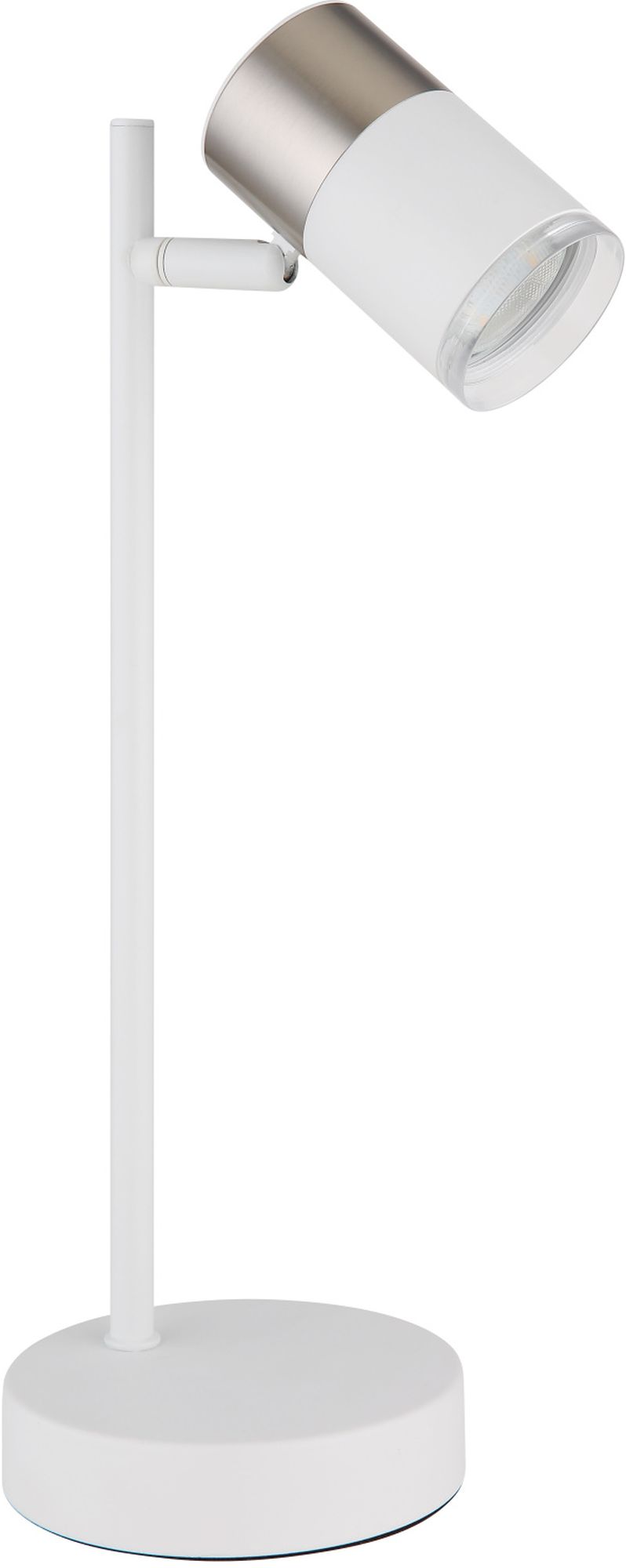 Globo Lighting Brisbon bureaulamp 1x5 W wit-nikkel 57851T