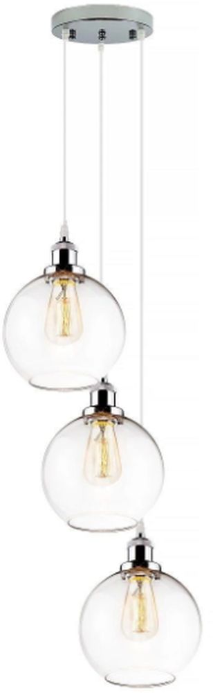 Altavola Design New York Loft hanglamp 3x40 W chroom-doorzichtig LA035/CO3_chrom