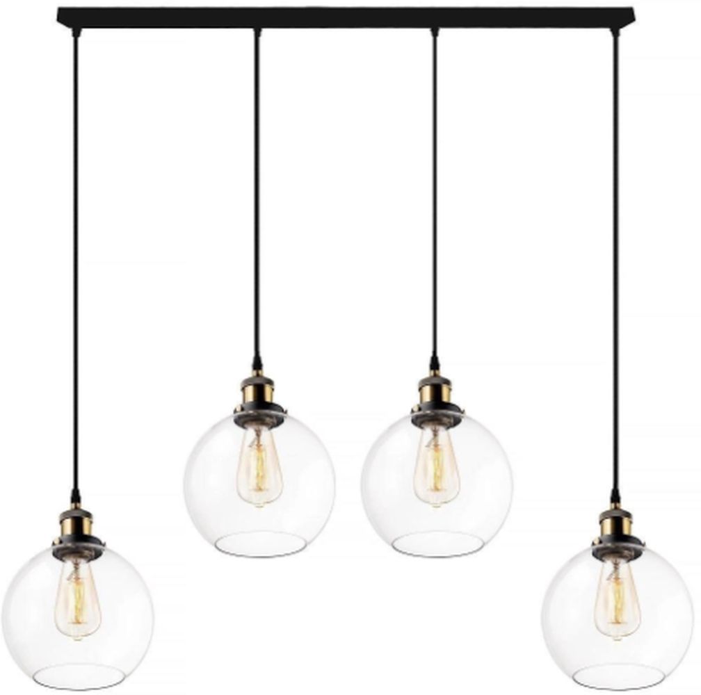 Altavola Design New York Loft hanglamp 4x40 W messing-doorzichtig LA035/CL4