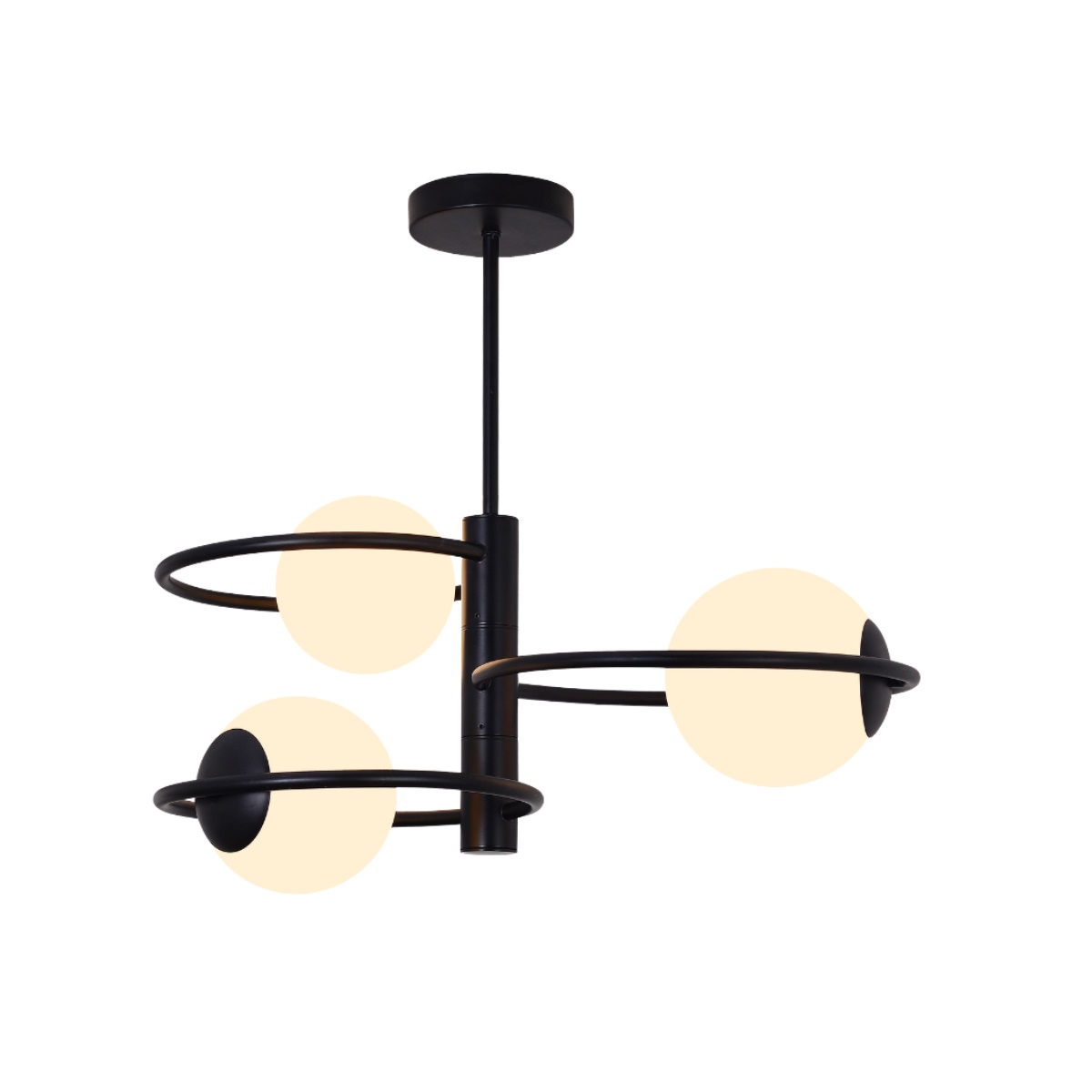 Light Prestige Dorado hanglamp 3x10 W zwart LP-002/3C ring BK