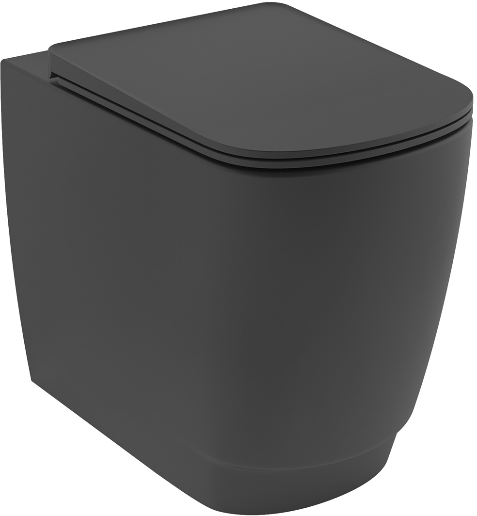 Kludi Resa S toiletpot staand zonder kraag met vortexspoeling zwart mat 27WCB0339