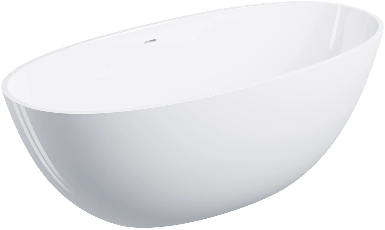 Omnires Shell M+ vrijstaand bad 160x75 cm ovaal wit SHELLWWZPBP