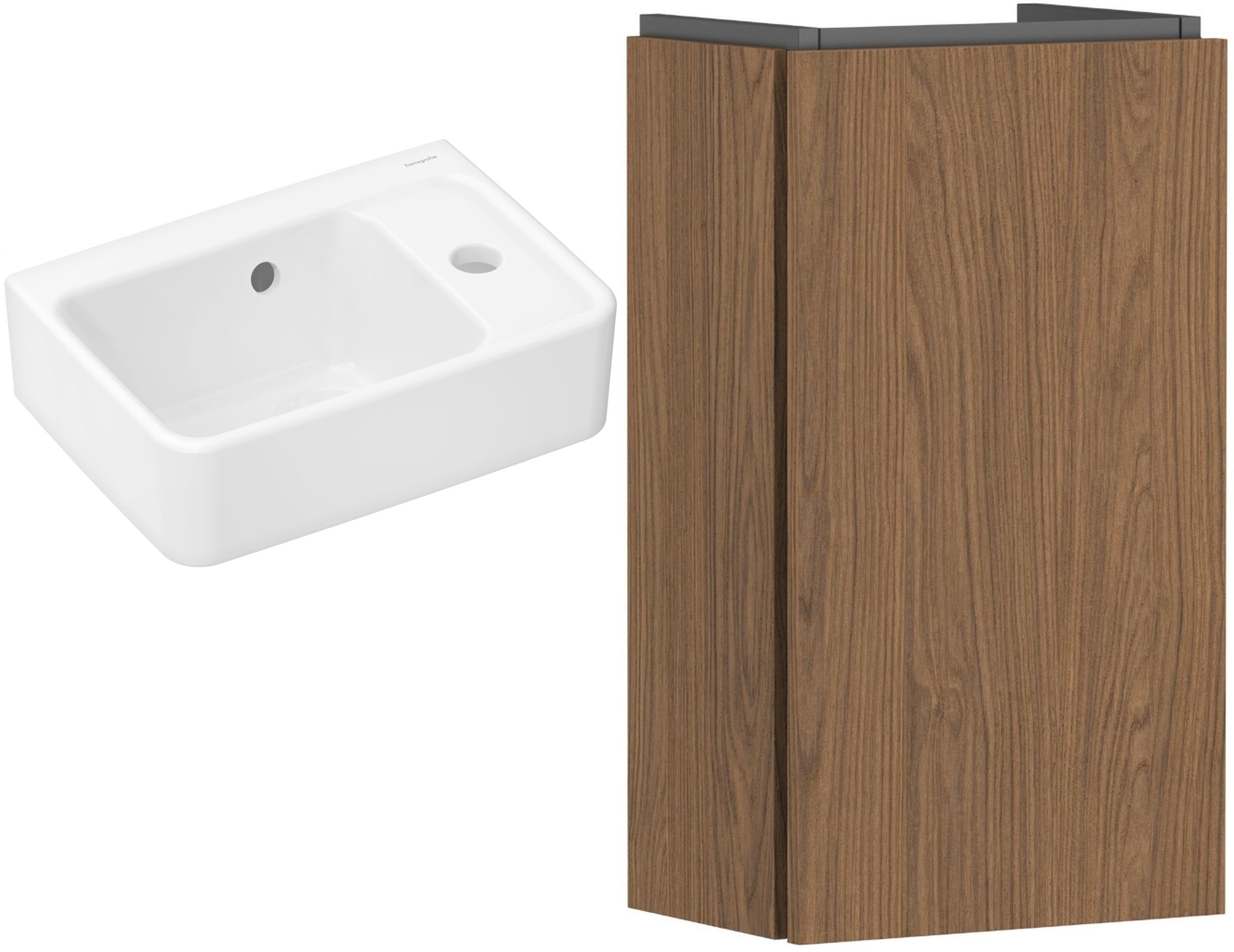 Set kast Hansgrohe Xilesa E 54244550, wastafel Hansgrohe Xanuia Q 60129450