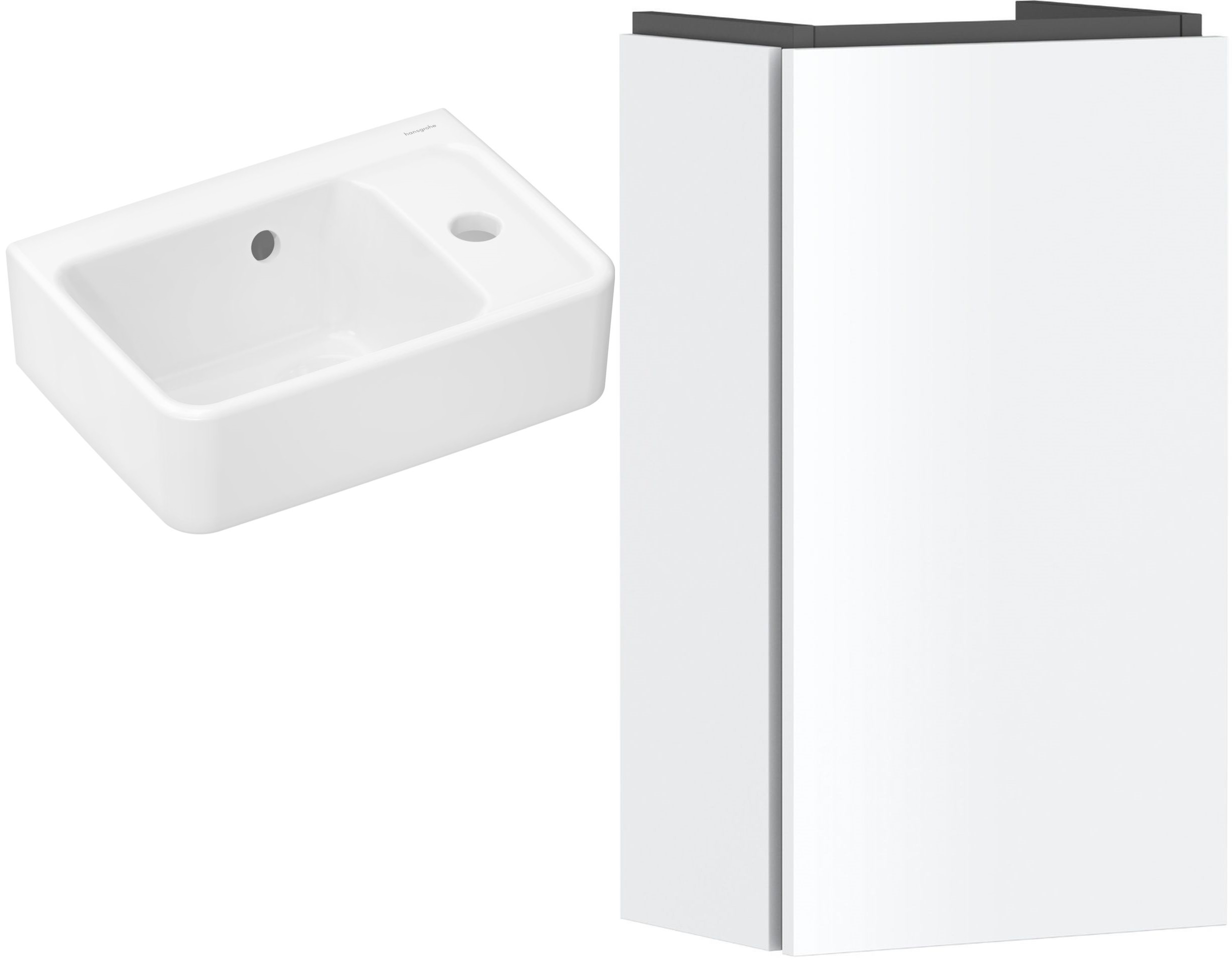 Set kast Hansgrohe Xilesa E 54244700, wastafel Hansgrohe Xanuia Q 60129450