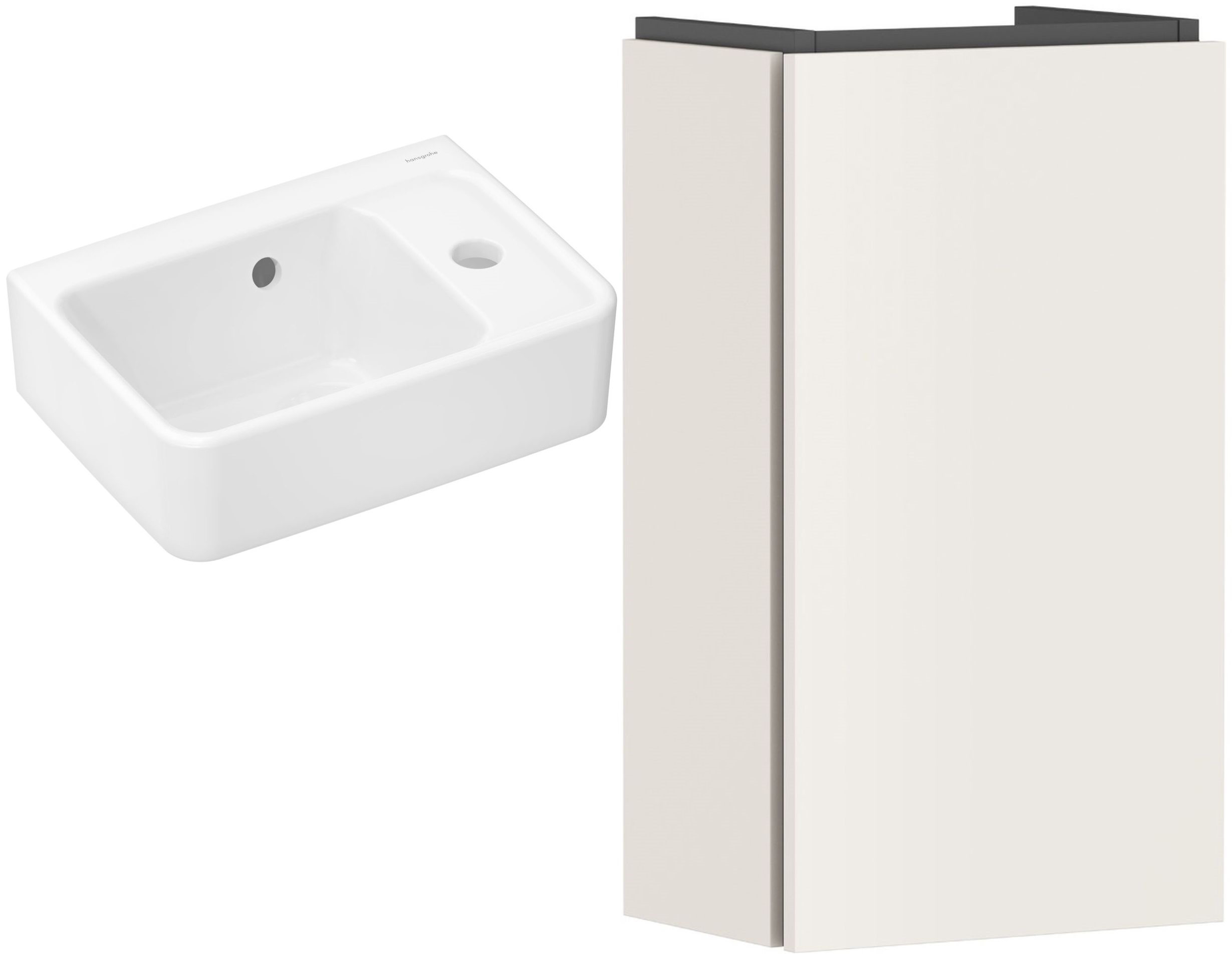 Set kast Hansgrohe Xilesa E 54244780, wastafel Hansgrohe Xanuia Q 60129450