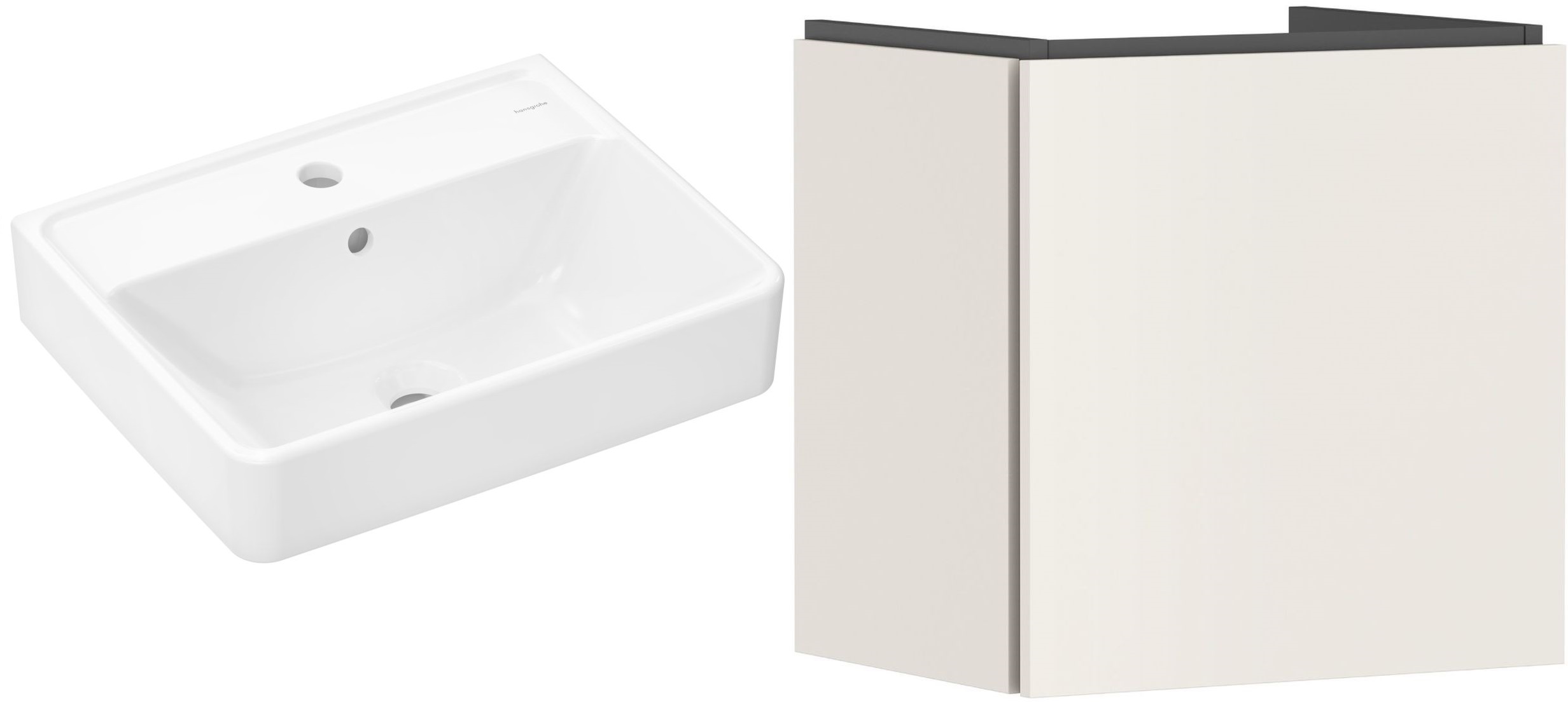 Set kast Hansgrohe Xilesa E 54247780, wastafel Hansgrohe Xanuia Q 60131450