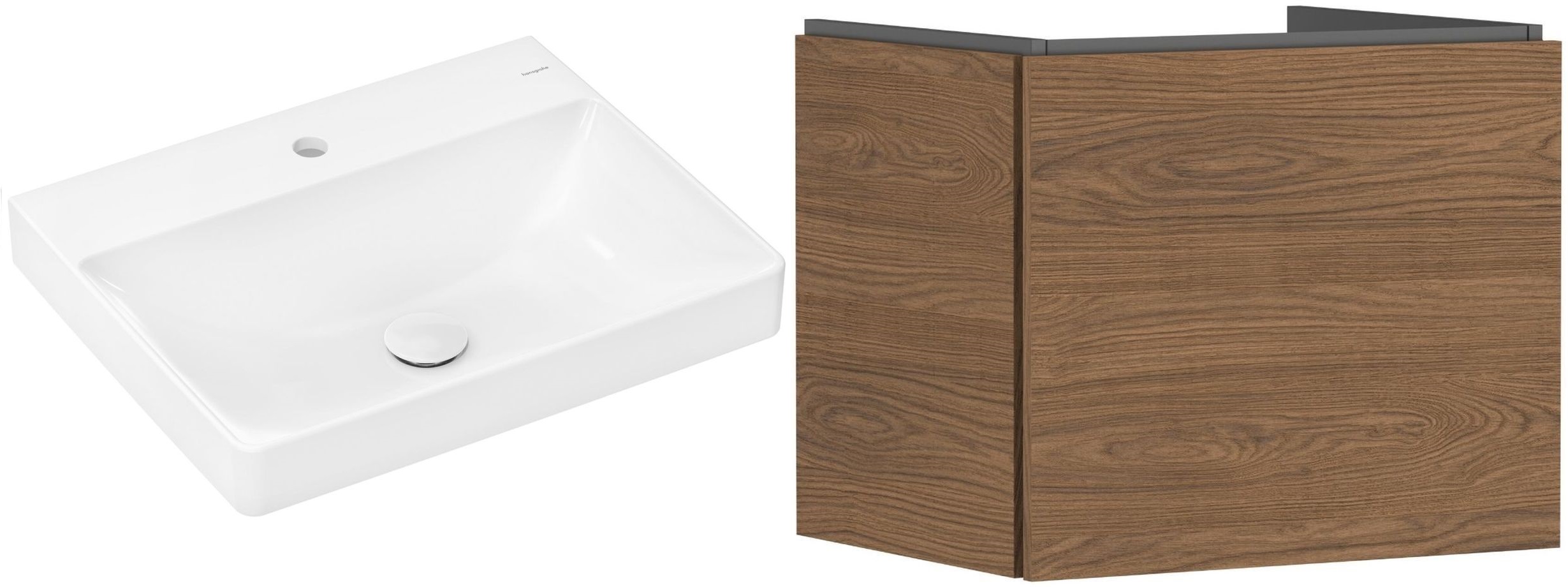 Set kast Hansgrohe Xilesa E 54253550, wastafel Hansgrohe Xelu Q 61016450