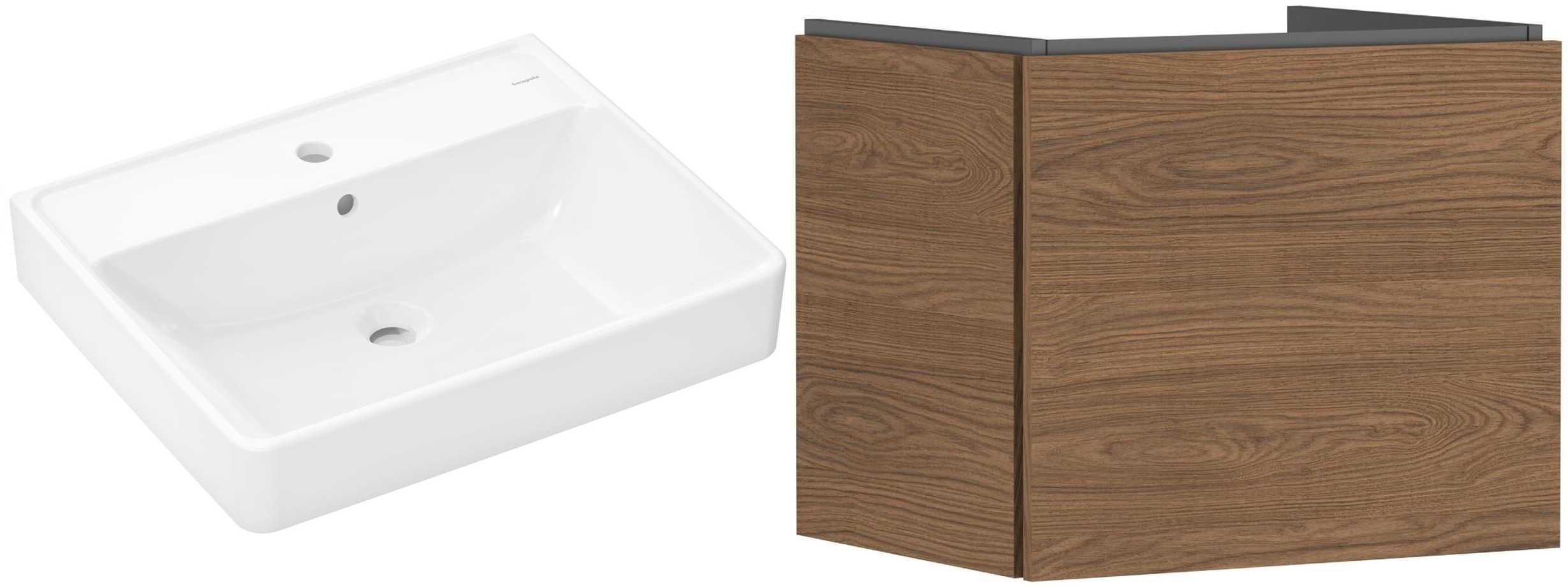 Set kast Hansgrohe Xilesa E 54253550, wastafel Hansgrohe Xanuia Q 60133450