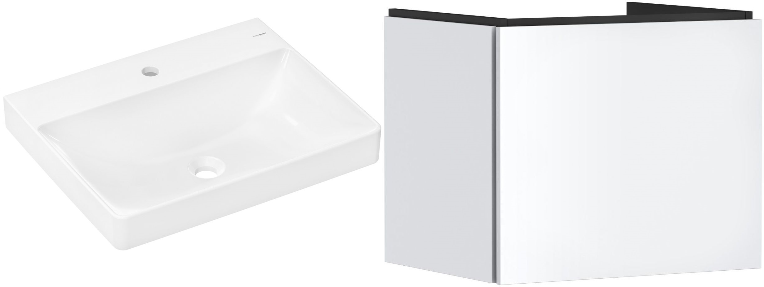 Set kast Hansgrohe Xilesa E 54253700, wastafel Hansgrohe Xelu Q 60317450