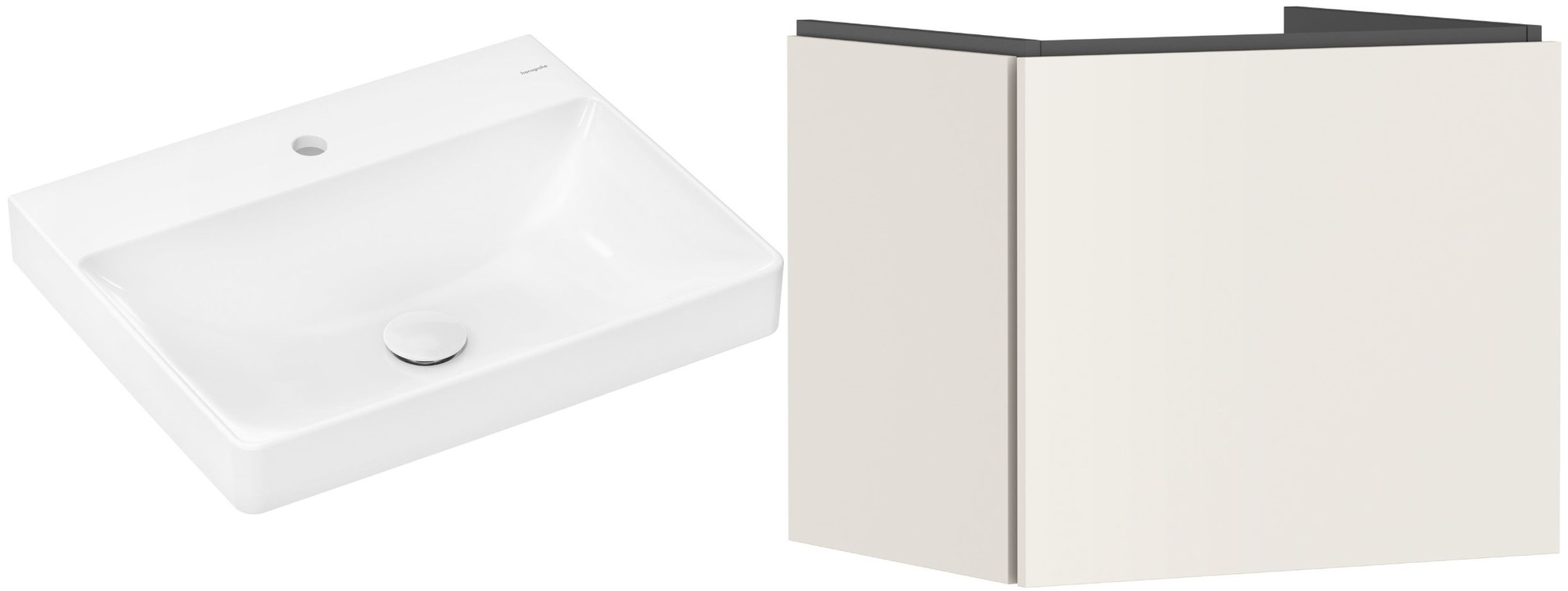 Set kast Hansgrohe Xilesa E 54253780, wastafel Hansgrohe Xelu Q 61016450