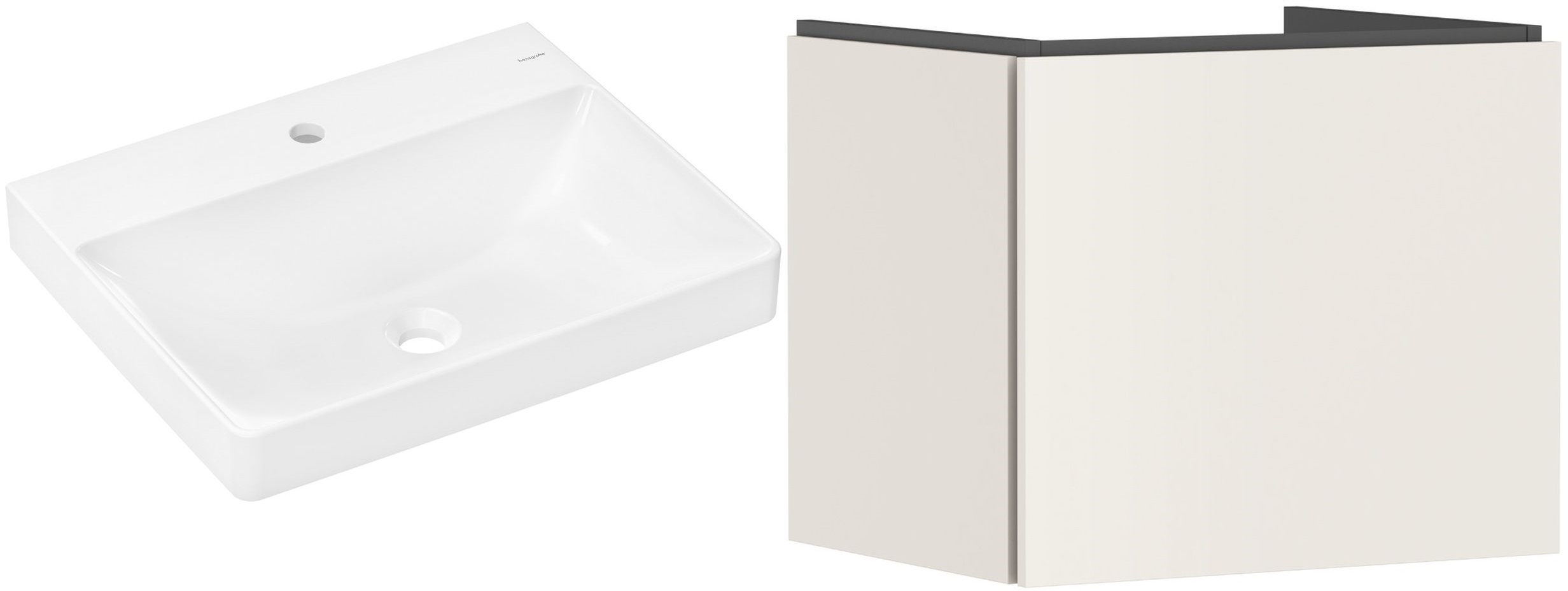 Set kast Hansgrohe Xilesa E 54253780, wastafel Hansgrohe Xelu Q 60317450