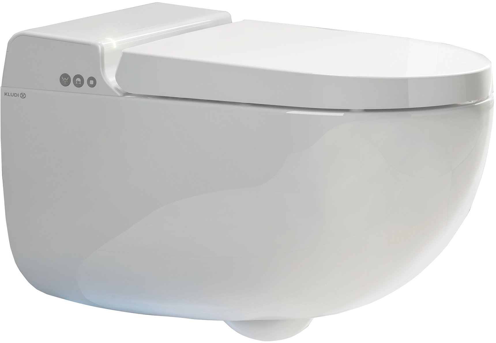 Kludi Cleantronic douche-wc hangend zonder kraag met vortexspoeling wit 16WCW0143