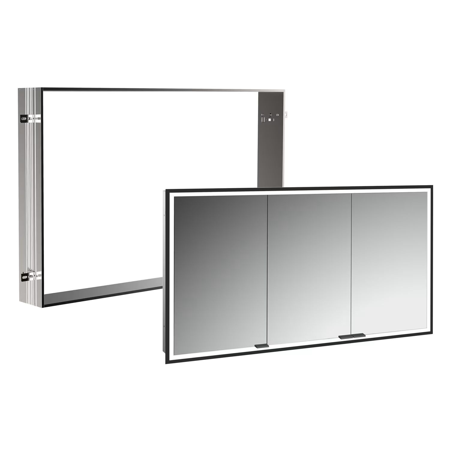 Set kast Kronenbach Cube 2.0 KB100228MB, inbouw spiegelframe Kronenbach Cube 2.0 NU1000032NU