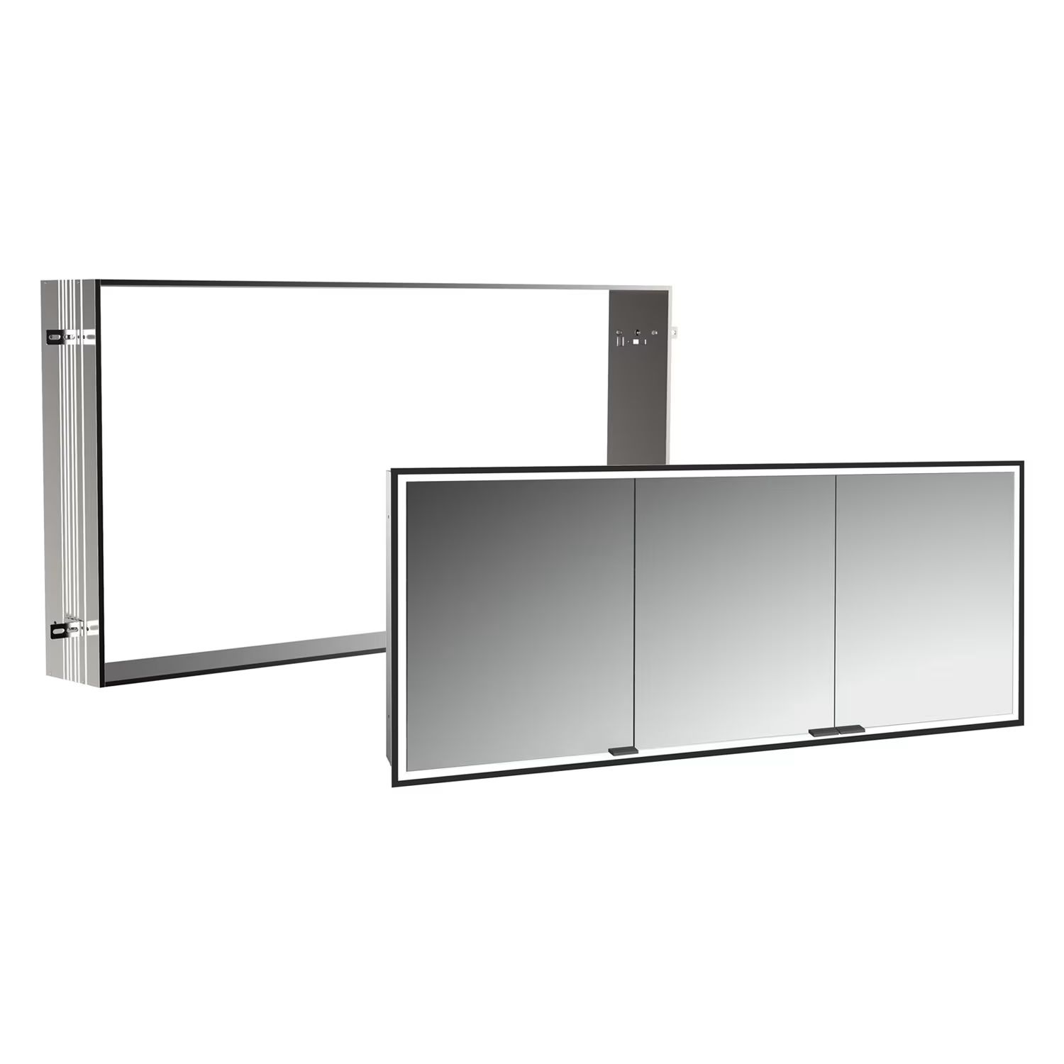 Set kast Kronenbach Cube 2.0 KB100230MB, inbouw spiegelframe Kronenbach Cube 2.0 NU1000035NU