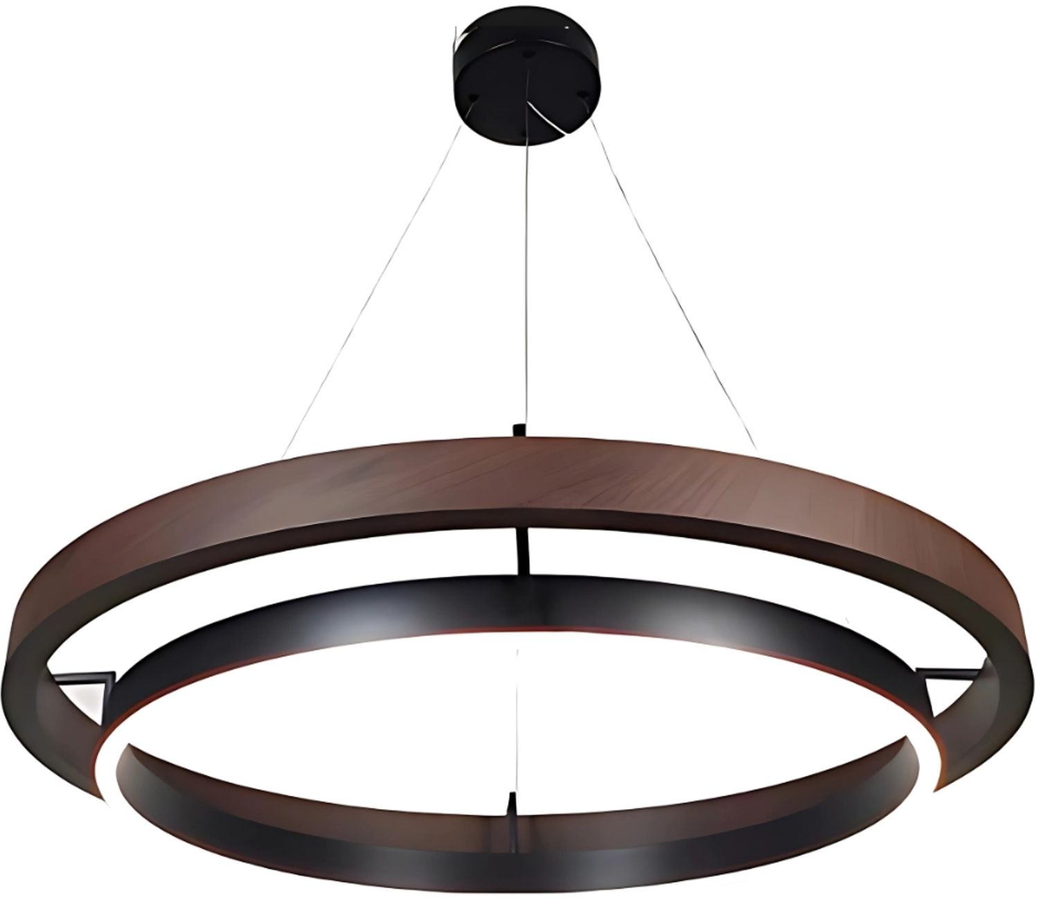 Abigali Plane hanglamp 1x38 W zwart-bruin LWR-PLA
