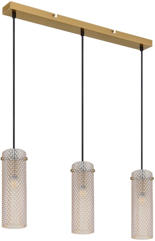 Globo Lighting Karolo hanglamp 3x40 W gouden-amber 15775-3H