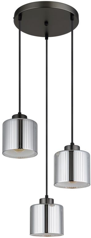 Globo Lighting Felicia hanglamp 3x60 W zwart-chroom 16056-3HR