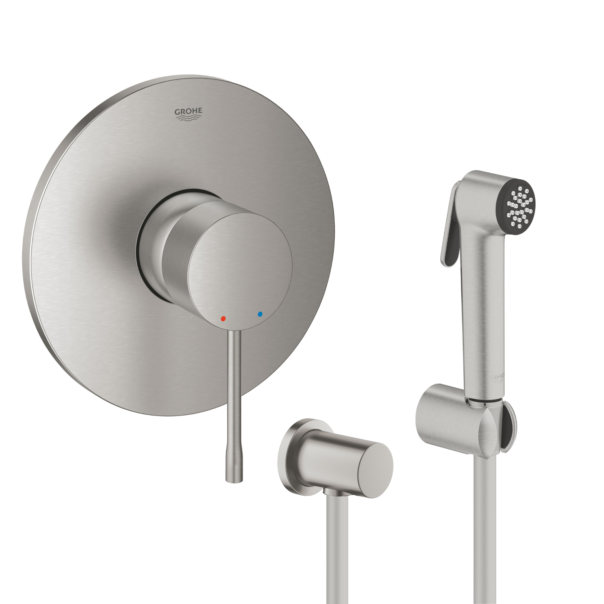 Set douchekraan Grohe Essence 24057DC1, douchekopset voor bidet Grohe Tempesta 27513DC1, 27057DC0