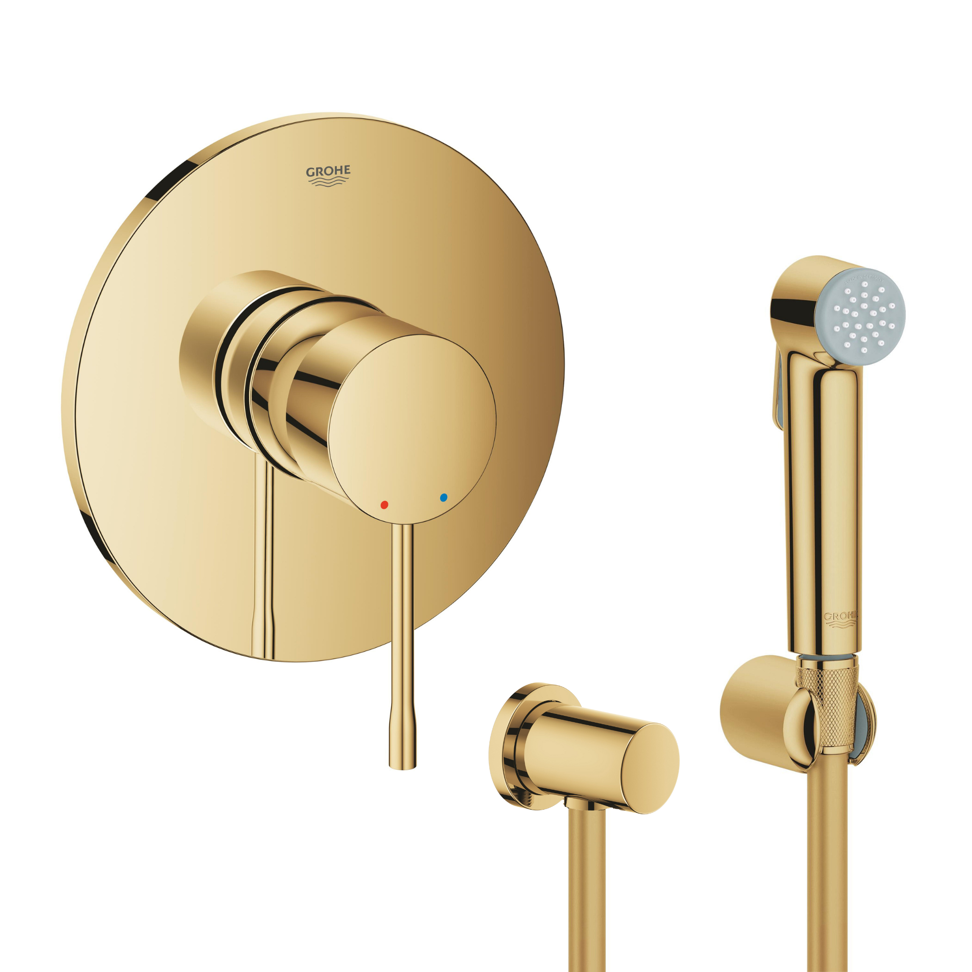 Set douchekraan Grohe Essence 24057GL1, douchekopset voor bidet Grohe Tempesta 27513GL1, 27057GL0