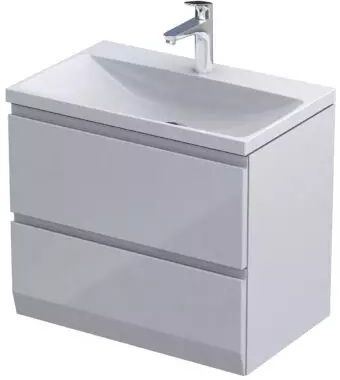 Oristo Brylant kast 59.6x38x50 cm hangend onder de wastafel wit OR36C-SD2S-60-1