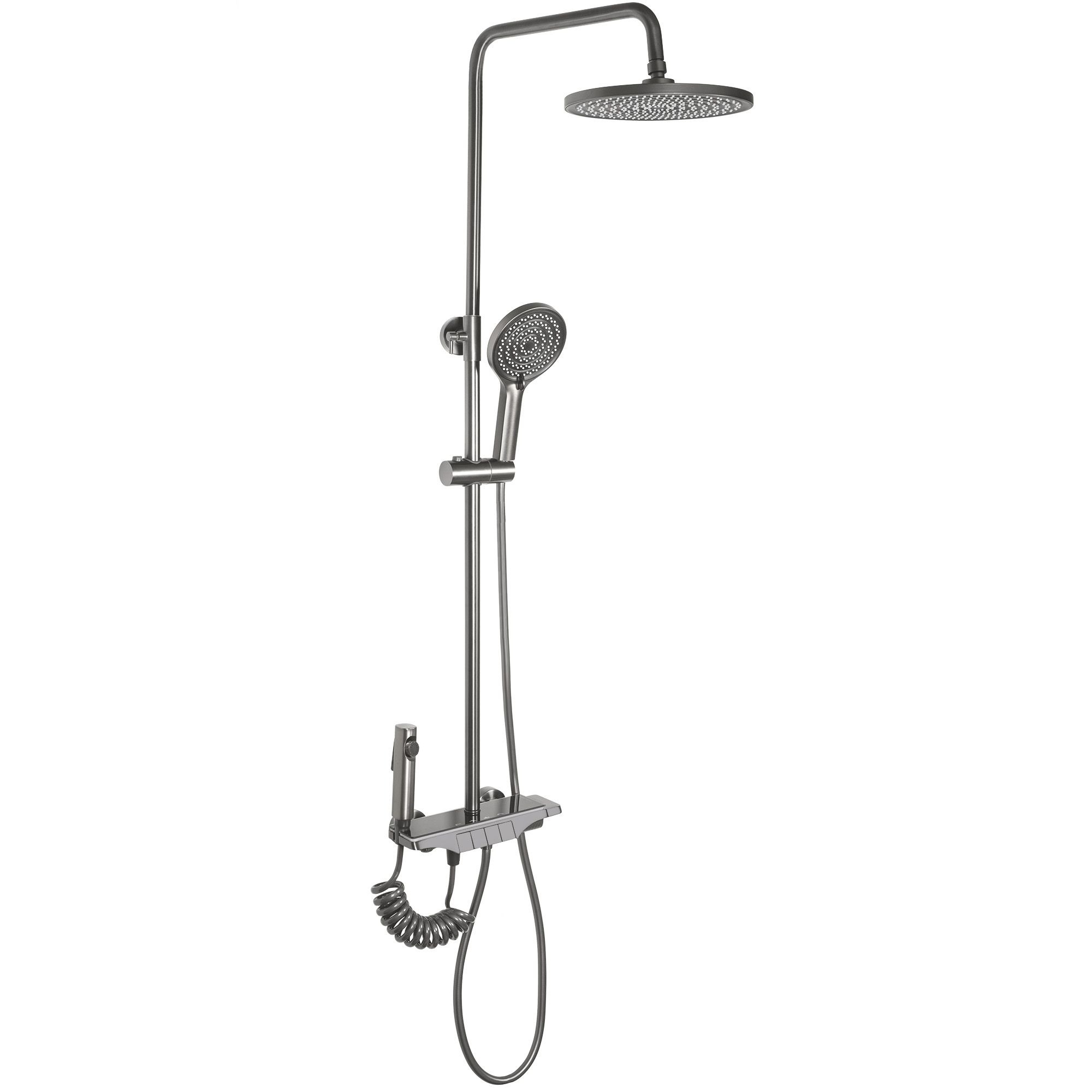 Rea Savio doucheset wand met regendouche grafiet REA-P8412