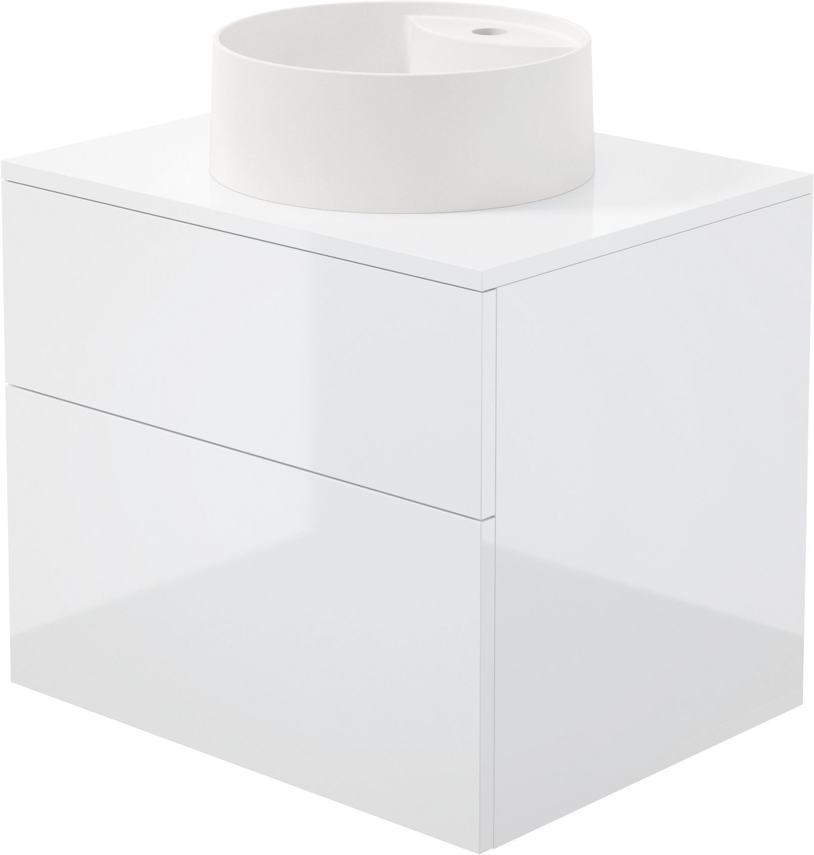 Deante Prizma wastafel met kast en wastafelblad 60 cm wit SD6B6SAU4B
